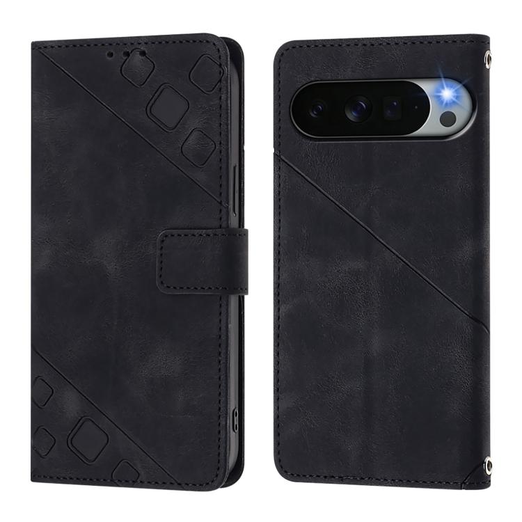 For Google Pixel 11 Pro XL Skin-feel Embossed Leather Phone Case