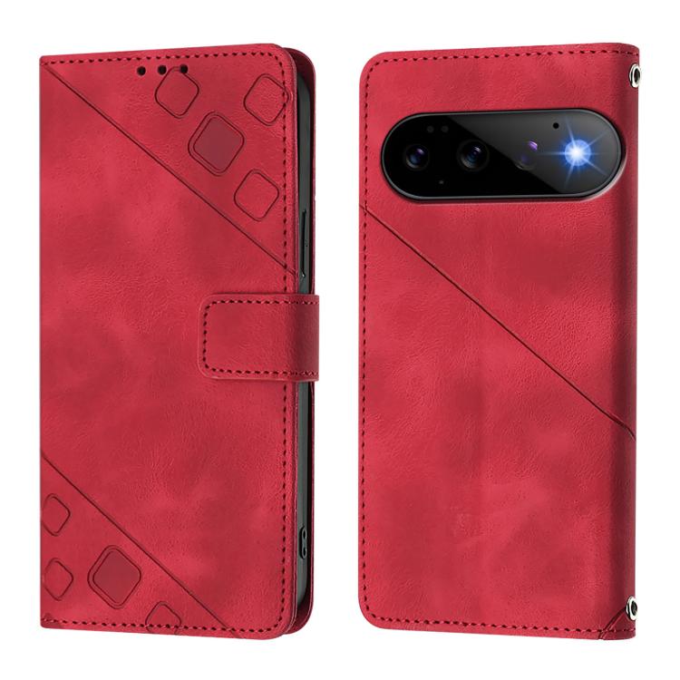 For Google Pixel 11 Pro / 11 Skin-feel Embossed Leather Phone Case