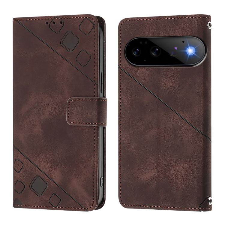 For Google Pixel 11 Pro / 11 Skin-feel Embossed Leather Phone Case