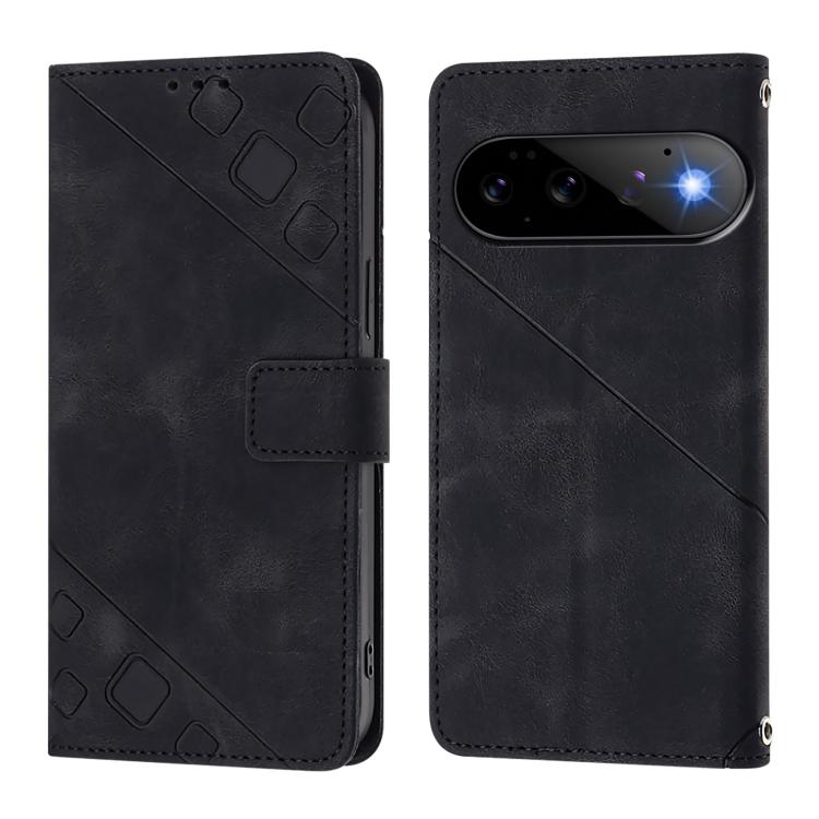 For Google Pixel 11 Pro / 11 Skin-feel Embossed Leather Phone Case