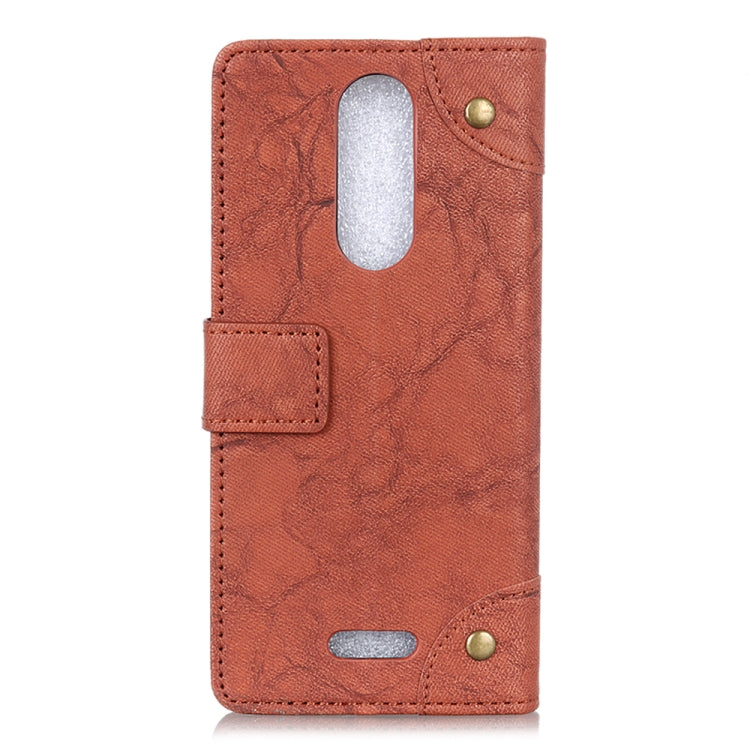 For Wiko SUNNY 5 Copper Buckle Retro Crazy Horse Texture Horizontal Flip Leather Case with Holder & Card Slots & Wallet