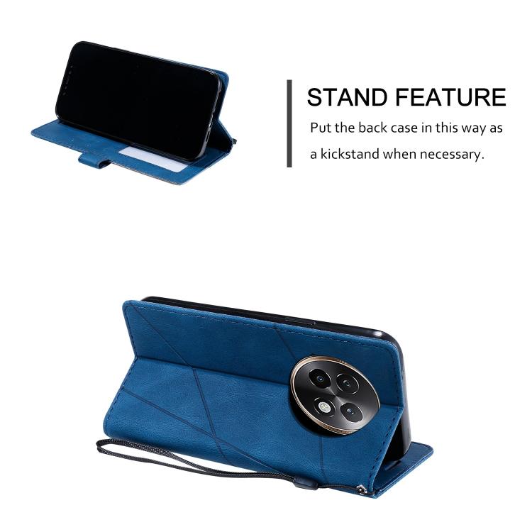 For Realme 13+ Skin Feel Splicing Leather Phone Case