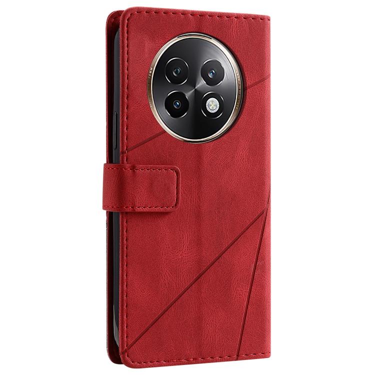 For Realme 13+ Skin Feel Splicing Leather Phone Case