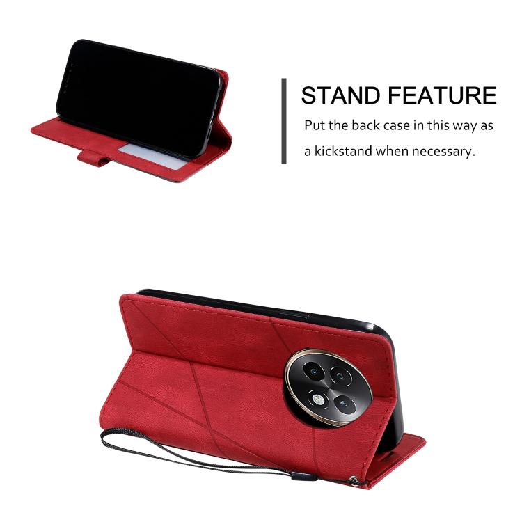 For Realme 13+ Skin Feel Splicing Leather Phone Case