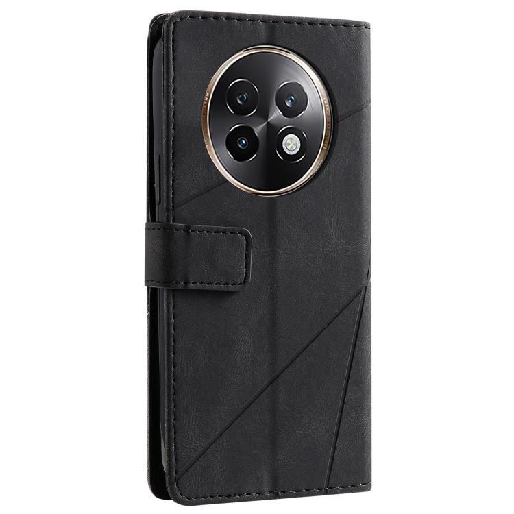 For Realme 13+ Skin Feel Splicing Leather Phone Case