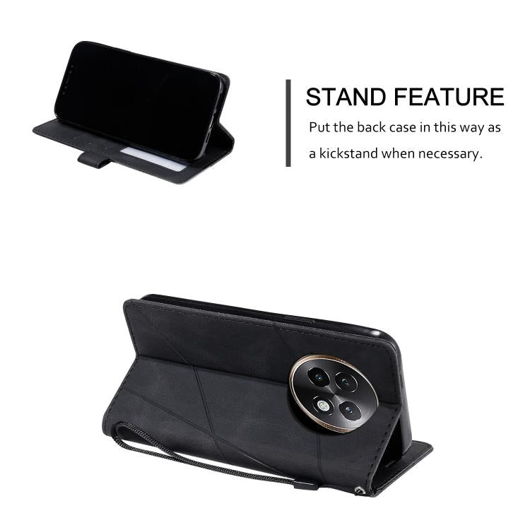 For Realme 13+ Skin Feel Splicing Leather Phone Case