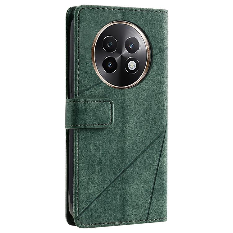 For Realme 13+ Skin Feel Splicing Leather Phone Case