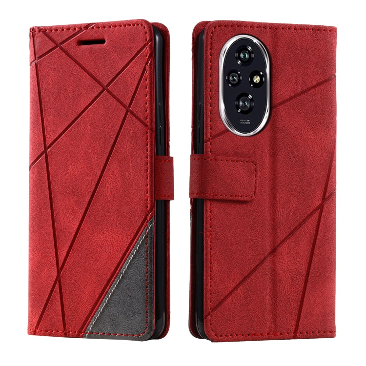 For Honor 200 5G Skin Feel Splicing Leather Phone Case