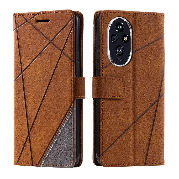 For Honor 200 5G Skin Feel Splicing Leather Phone Case
