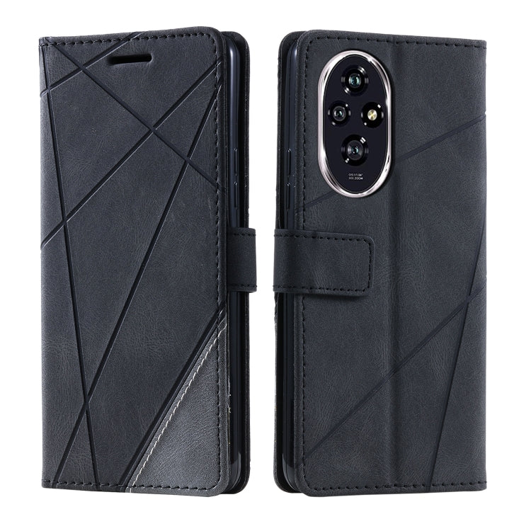 For Honor 200 Pro 5G Skin Feel Splicing Leather Phone Case