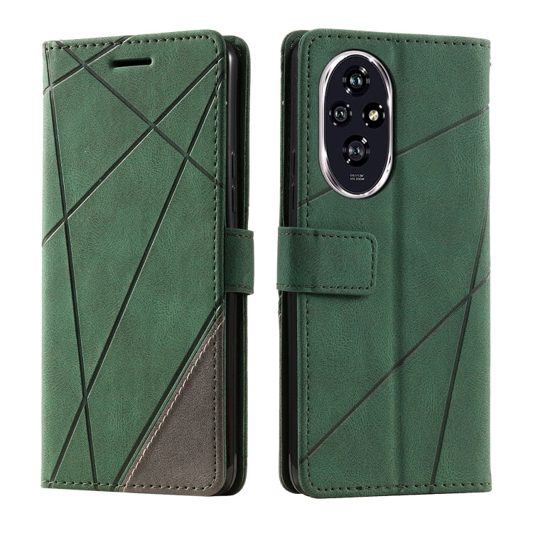 For Honor 200 Pro 5G Skin Feel Splicing Leather Phone Case