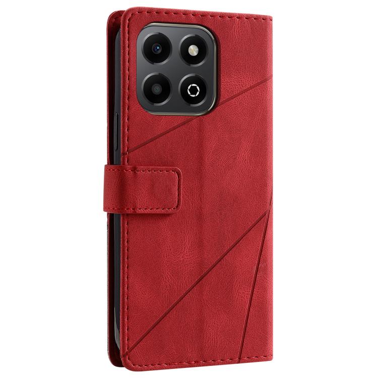 For Honor X6b 4G Skin Feel Splicing Leather Phone Case