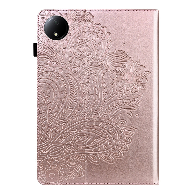 For Xiaomi Redmi Pad SE 8.7 Peacock Embossed Pattern Leather Tablet Case