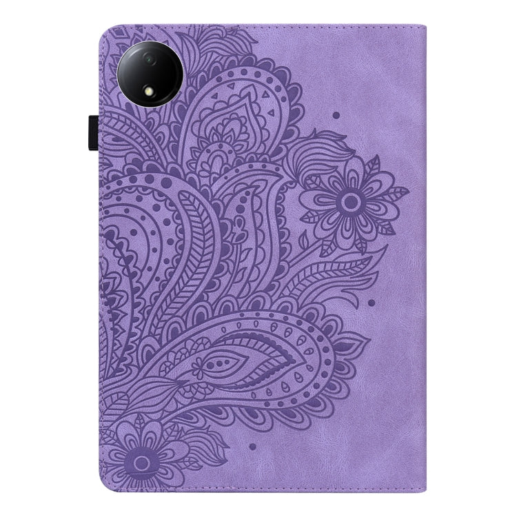 For Xiaomi Redmi Pad SE 8.7 Peacock Embossed Pattern Leather Tablet Case