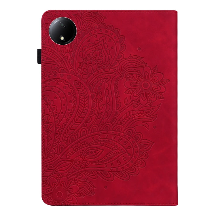 For Xiaomi Redmi Pad SE 8.7 Peacock Embossed Pattern Leather Tablet Case