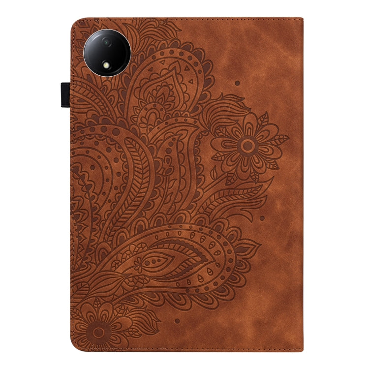 For Xiaomi Redmi Pad SE 8.7 Peacock Embossed Pattern Leather Tablet Case