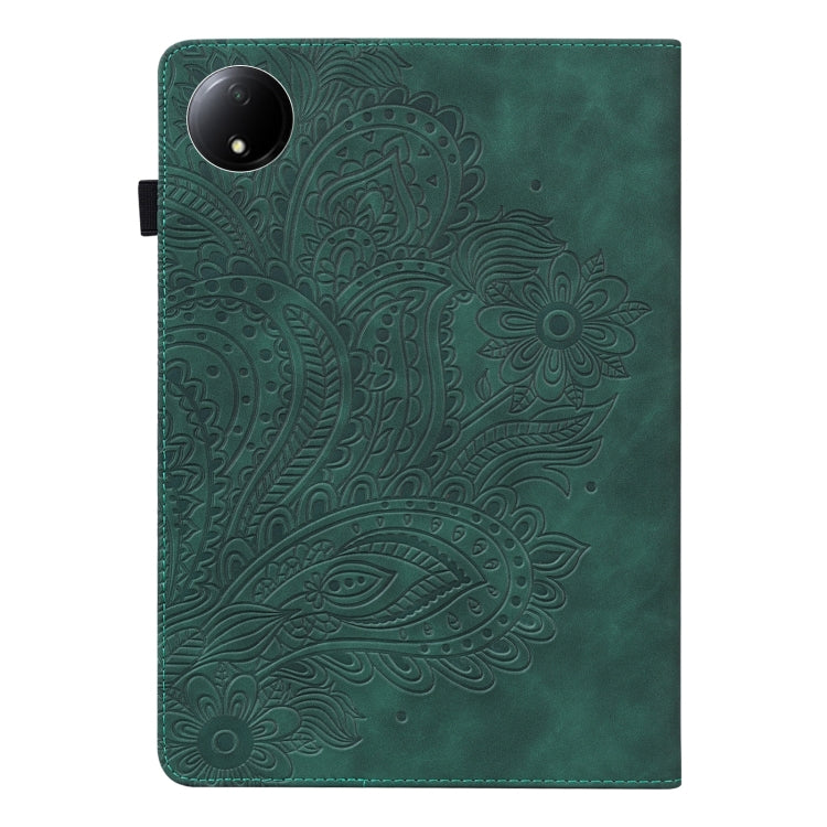 For Xiaomi Redmi Pad SE 8.7 Peacock Embossed Pattern Leather Tablet Case
