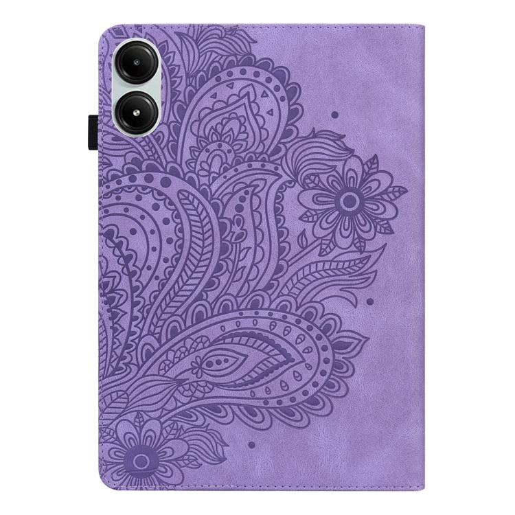 For Xiaomi Redmi Pad Pro 12.1 Peacock Embossed Pattern Leather Tablet Case