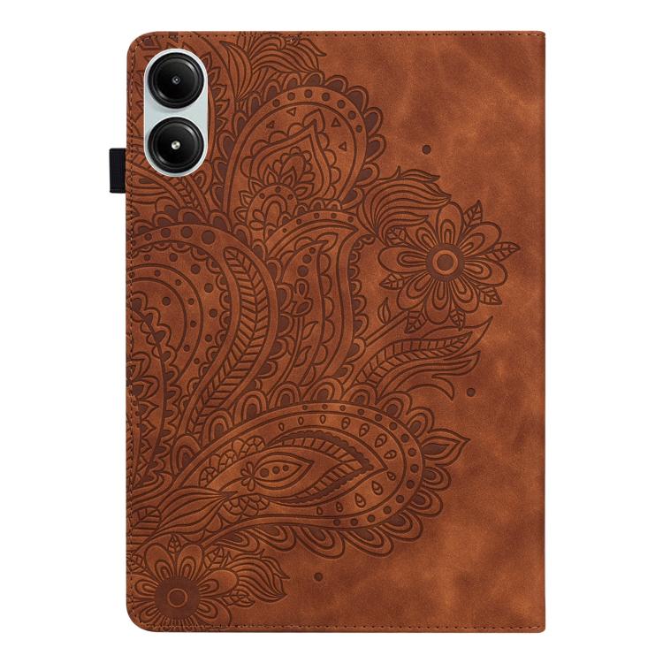 For Xiaomi Redmi Pad Pro 12.1 Peacock Embossed Pattern Leather Tablet Case