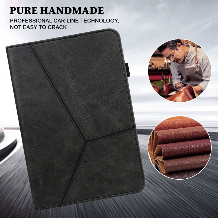 For Xiaomi Redmi Pad SE 8.7 Solid Color Stripe Embossed Leather Tablet Case