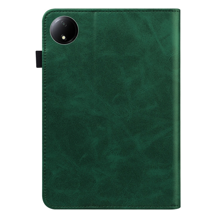 For Xiaomi Redmi Pad SE 8.7 Solid Color Stripe Embossed Leather Tablet Case