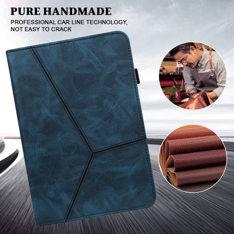 For Xiaomi Redmi Pad SE 8.7 Solid Color Stripe Embossed Leather Tablet Case