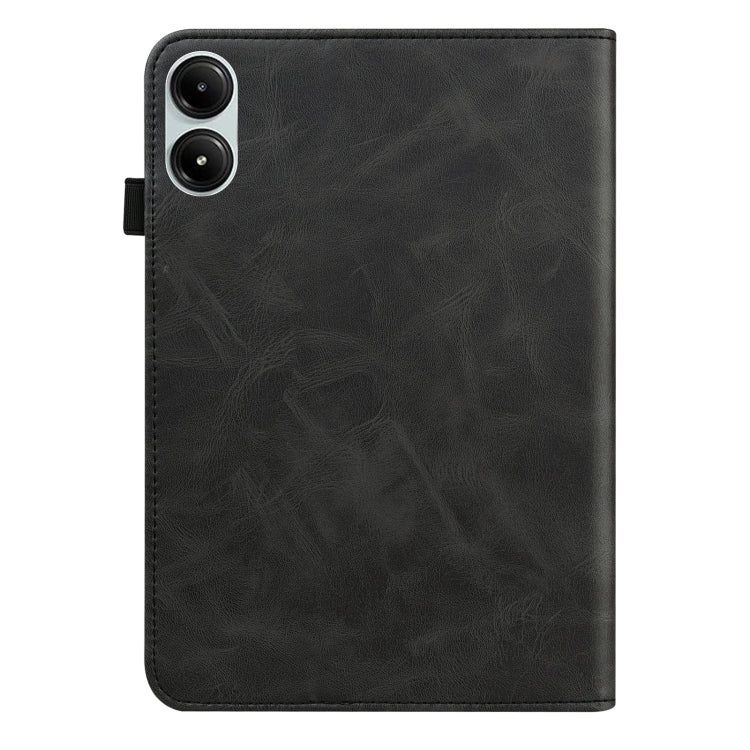 For Xiaomi Redmi Pad Pro 12.1 Solid Color Stripe Embossed Leather Tablet Case