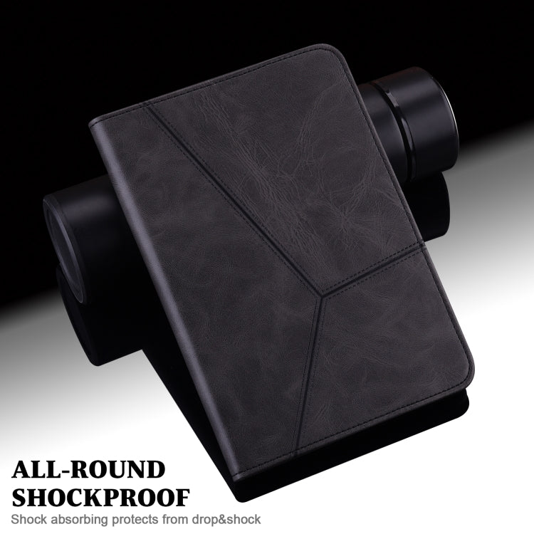 For Xiaomi Poco Pad 12.1 Solid Color Stripe Embossed Leather Tablet Case