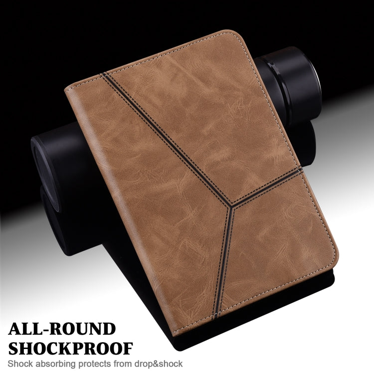 For Xiaomi Poco Pad 12.1 Solid Color Stripe Embossed Leather Tablet Case