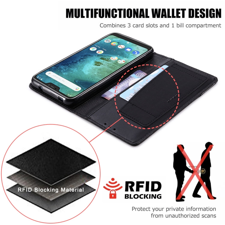 For Xiaomi Redmi 6 Pro MUXMA MX109 Horizontal Flip Leather Case with Holder & Card Slot & Wallet