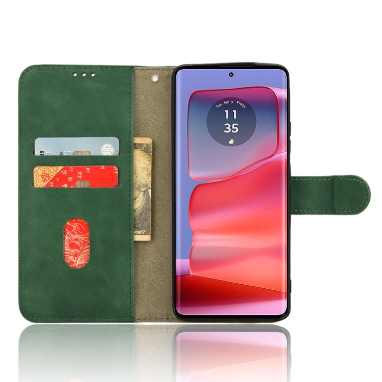 For Motorola Edge 50 Pro Skin Feel Magnetic Flip Leather Phone Case