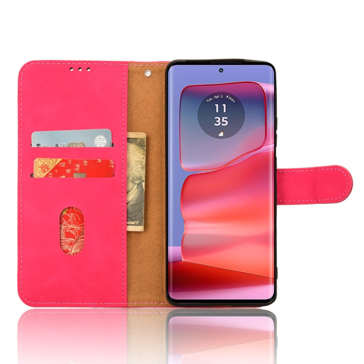 For Motorola Edge 50 Pro Skin Feel Magnetic Flip Leather Phone Case