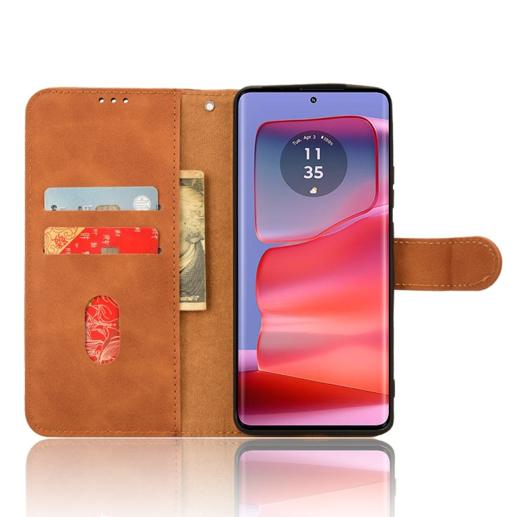 For Motorola Edge 50 Pro Skin Feel Magnetic Flip Leather Phone Case
