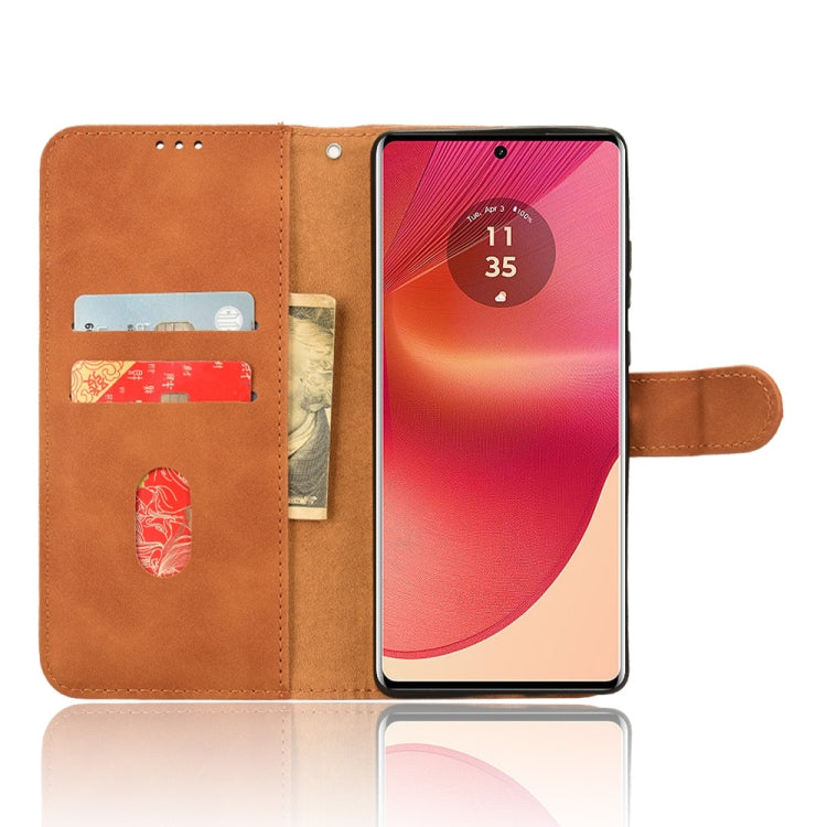 For Motorola Edge 50 Fusion Skin Feel Magnetic Flip Leather Phone Case