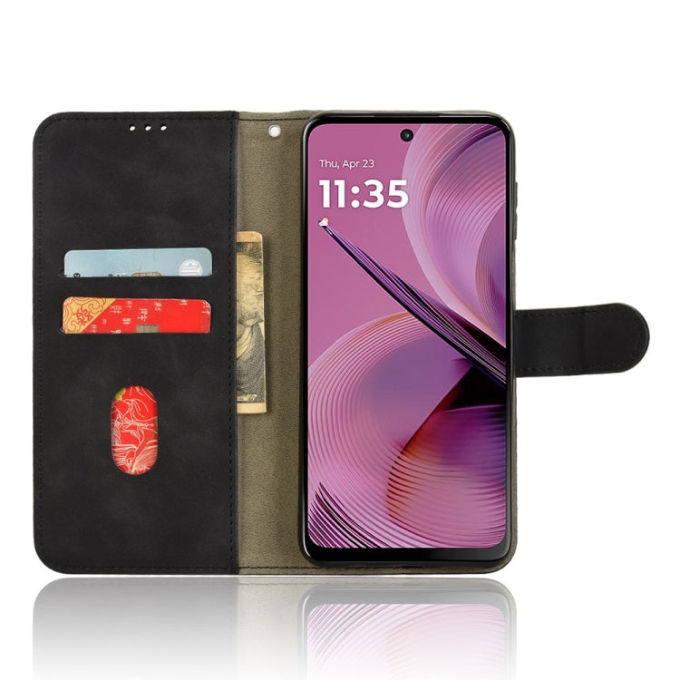For Motorola Moto G55 5G Skin Feel Magnetic Flip Leather Phone Case