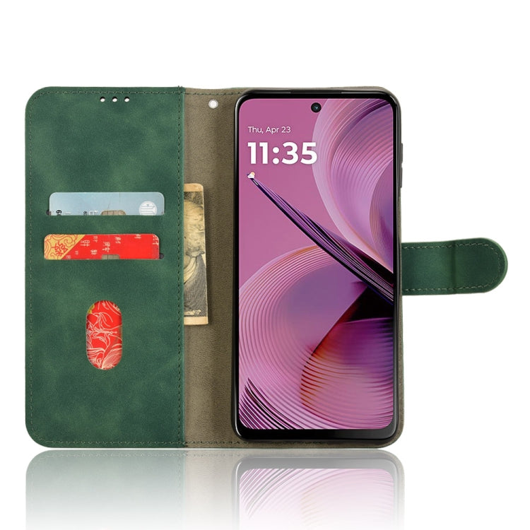 For Motorola Moto G55 5G Skin Feel Magnetic Flip Leather Phone Case