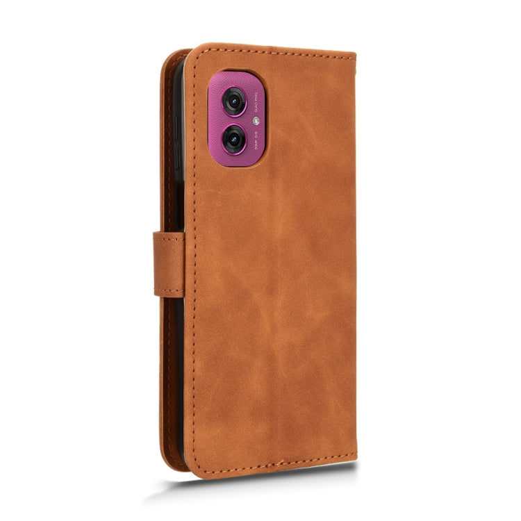 For Motorola Moto G55 5G Skin Feel Magnetic Flip Leather Phone Case