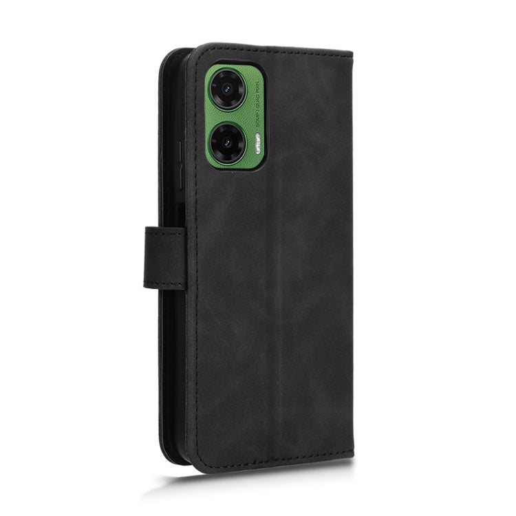 For Motorola Moto G35 Skin Feel Magnetic Flip Leather Phone Case