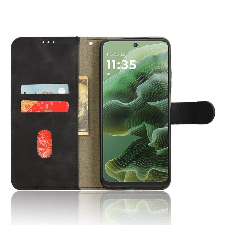 For Motorola Moto G35 Skin Feel Magnetic Flip Leather Phone Case