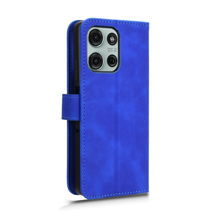 For Motorola Moto G75 5G Skin Feel Magnetic Flip Leather Phone Case