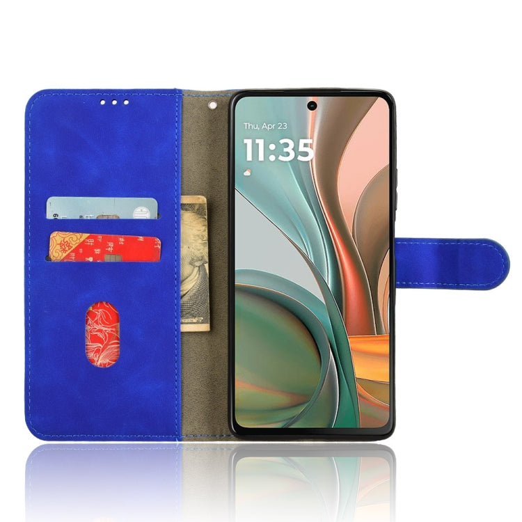 For Motorola Moto G75 5G Skin Feel Magnetic Flip Leather Phone Case