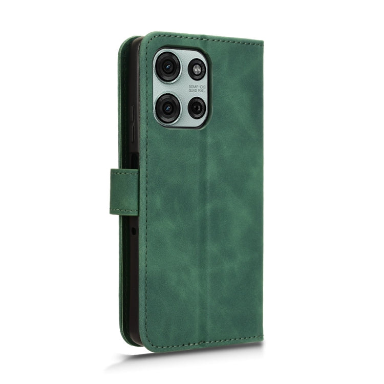 For Motorola Moto G75 5G Skin Feel Magnetic Flip Leather Phone Case