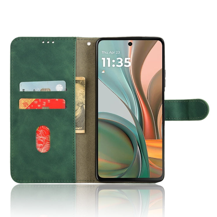 For Motorola Moto G75 5G Skin Feel Magnetic Flip Leather Phone Case