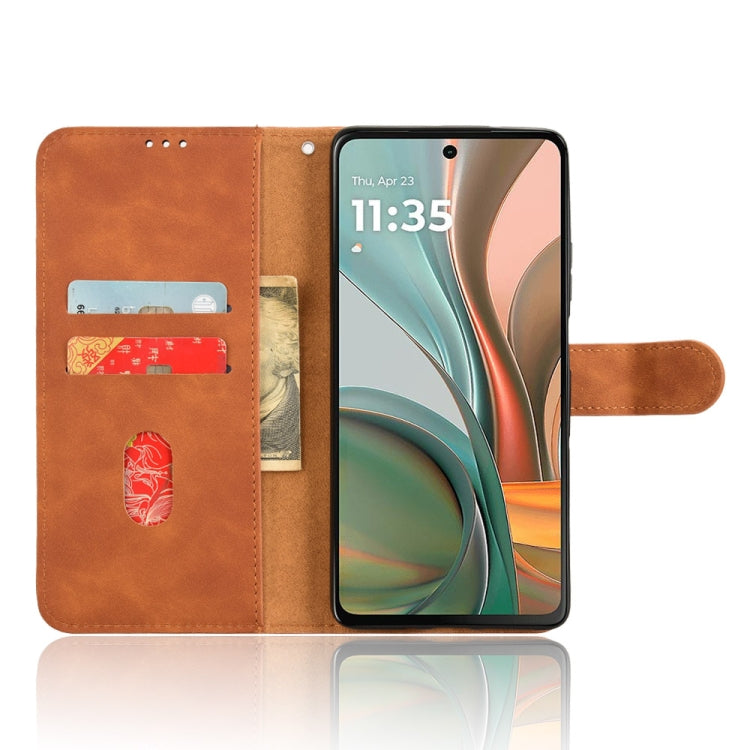 For Motorola Moto G75 5G Skin Feel Magnetic Flip Leather Phone Case
