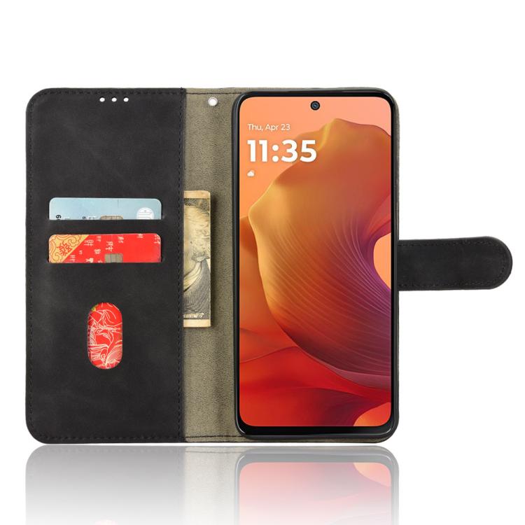 For Motorola Moto G15 4G Skin Feel Magnetic Flip Leather Phone Case
