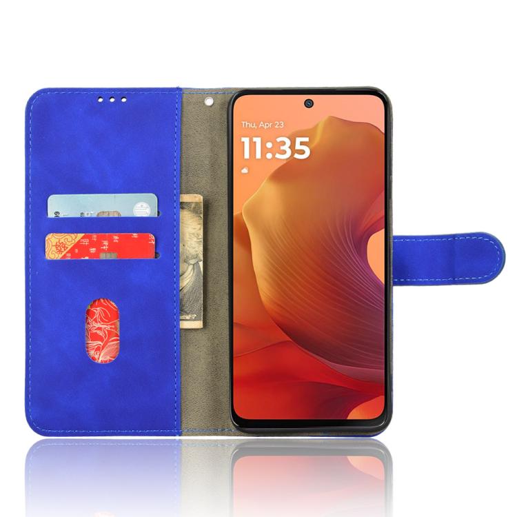 For Motorola Moto G15 4G Skin Feel Magnetic Flip Leather Phone Case