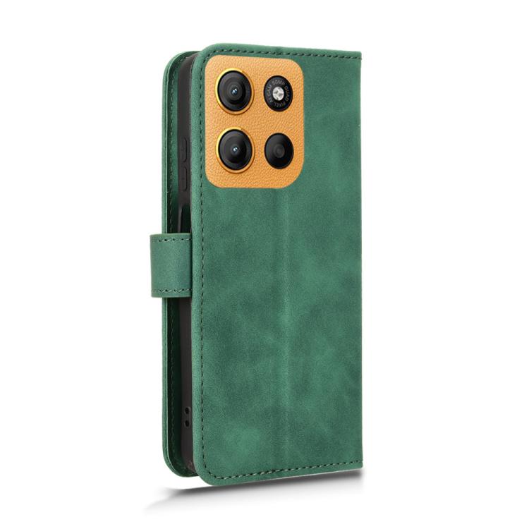 For Motorola Moto G15 4G Skin Feel Magnetic Flip Leather Phone Case