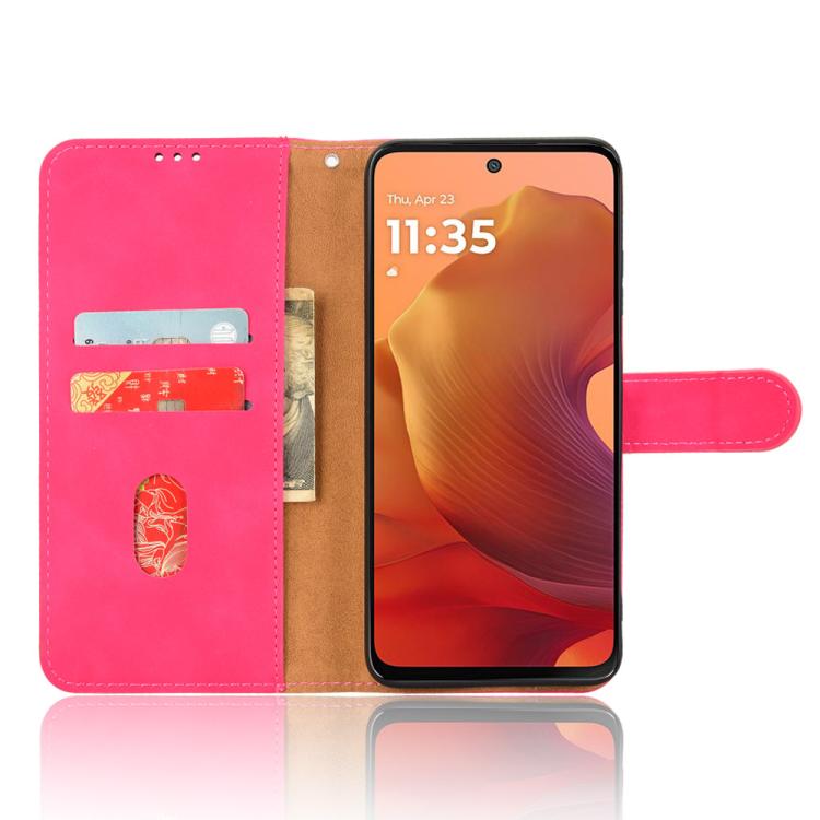For Motorola Moto G15 4G Skin Feel Magnetic Flip Leather Phone Case