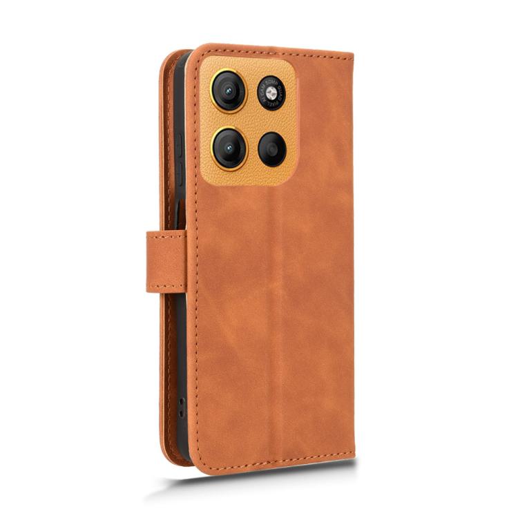 For Motorola Moto G15 4G Skin Feel Magnetic Flip Leather Phone Case