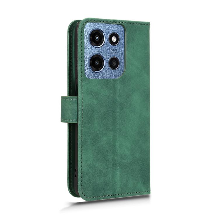 For Motorola Moto G 5G 2025 Skin Feel Magnetic Flip Leather Phone Case